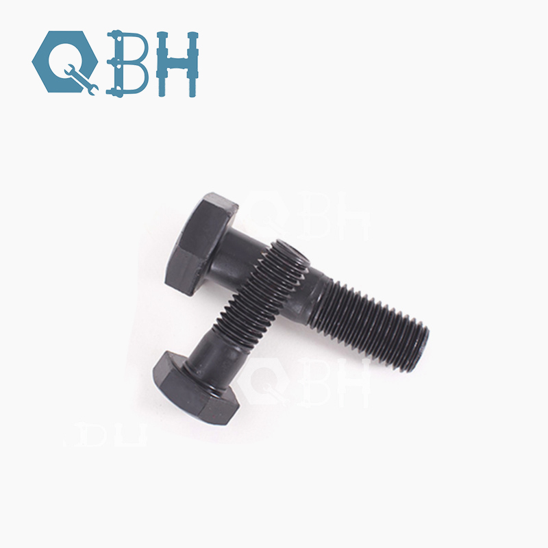 Baut Hex Struktur Hitam Baja Kekuatan Tinggi DIN6914